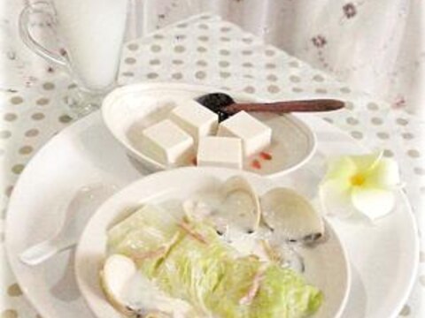 ☆蛤と白菜の中華風クリームスープ♪☆